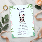 Schattigee kleine panda meisje Baby shower Kaart