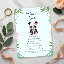 Schattigee kleine panda meisje Baby shower Kaart