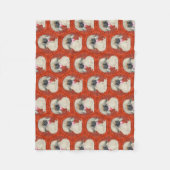 Schattigee kleine pekinees fleece deken (Voorkant)