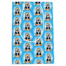 Schattigee kleine pinguïn in winter Pet met sneeuw