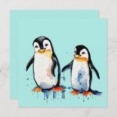 Schattigee kleine pinguïns (Voorkant / Achterkant)