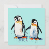 Schattigee kleine pinguïns (Voorkant)