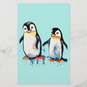 Schattigee kleine pinguïns briefpapier
