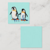 Schattigee kleine pinguïns informatiekaartje (Voorkant / Achterkant)