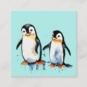 Schattigee kleine pinguïns informatiekaartje