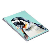 Schattigee kleine pinguïns notitieboek (Rechterzijde)