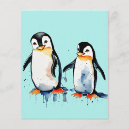 Schattigee kleine pinguïns Papier Blad