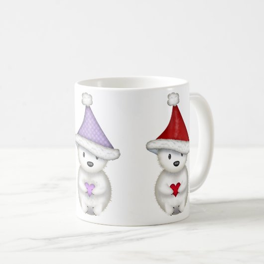 Schattigee kleine Polar Beren kerst Mok (Voorkant rechts)