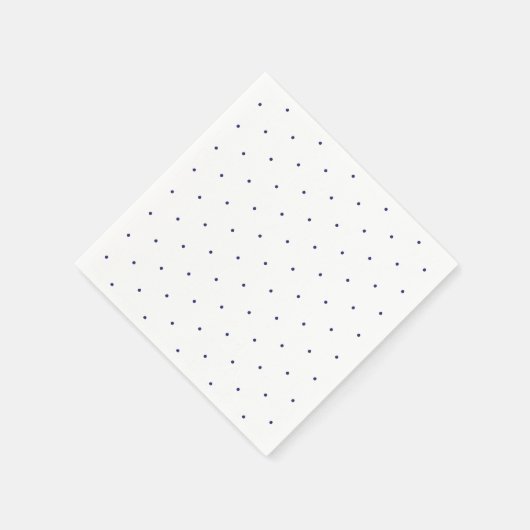 Schattigee kleine polka stippen marineblauw en wit servet (Hoek)