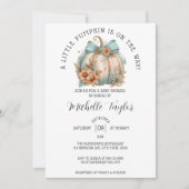 Schattigee kleine pompoen boog Herfst bloemig Baby Kaart (Voorkant)