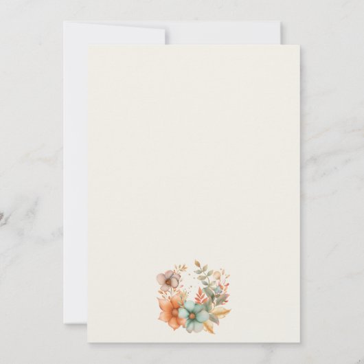 Schattigee kleine pompoen herfst Herfst bloemig Ba Kaart (Achterkant)