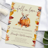 Schattigee kleine pompoen Herfst in liefde Baby sh Kaart