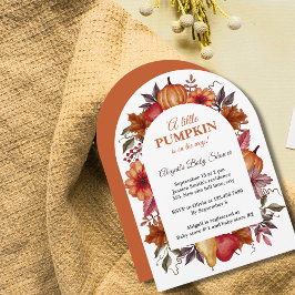 Schattigee kleine pompoen is op weg naar Baby show Kaart