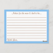 Schattigee kleine pompoen jongens Baby shower advi Briefkaart (Achterkant)