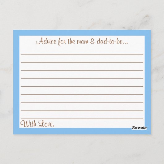 Schattigee kleine pompoen jongens Baby shower advi Briefkaart (Achterkant)