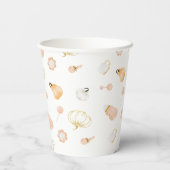 Schattigee kleine pompoen kinderkamer baby meisje  papieren bekers (Achterkant)