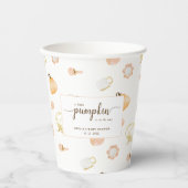 Schattigee kleine pompoen kinderkamer baby meisje  papieren bekers (Voorkant)