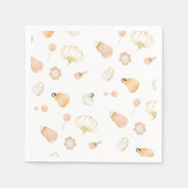 Schattigee kleine pompoen kinderkamer baby meisje  servet (Voorkant)