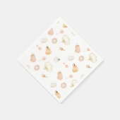 Schattigee kleine pompoen kinderkamer baby meisje  servet (Hoek)