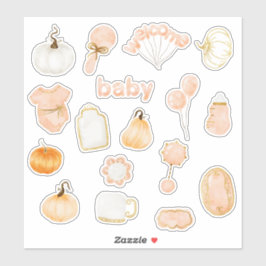 Schattigee kleine pompoen kinderkamer baby meisje  sticker