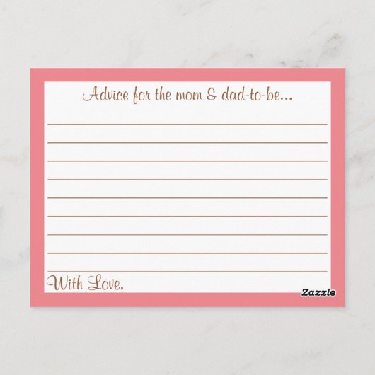 Schattigee kleine pompoen meisjes Baby shower advi Briefkaart (Achterkant)