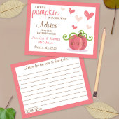 Schattigee kleine pompoen meisjes Baby shower advi Briefkaart