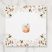 Schattigee kleine pompoen op de weg Herfst Baby sh Bedankjes Labels (Achterkant)