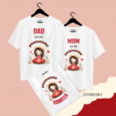 Schattigee kleine prinses met rode jurk kinder shirts