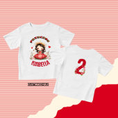 Schattigee kleine prinses met rode jurk kinder shirts