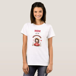 Schattigee kleine prinses met rode jurk peuter t-s t-shirt