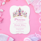 Schattigee Kleine Prinses Tiara Roze Gouden Glitte Kaart