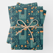 Schattigee Kleine Prinses Tovenaar Kasteeltoren Pa Inpakpapier Vel (In situ)