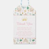 Schattigee kleine prinses verjaardagsmeisje dank u cadeaulabel (Achterkant)