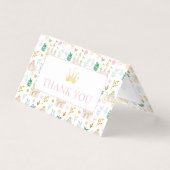 Schattigee kleine prinses verjaardagsmeisje dank u kaart (Voorkant)