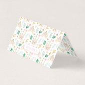 Schattigee kleine prinses verjaardagsmeisje dank u kaart (Achterkant)