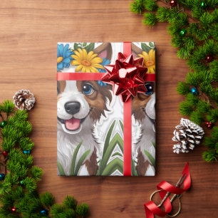 Schattigee kleine puppy hond potlood kunst cadeaupapier