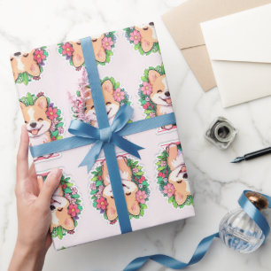 Schattigee kleine puppy hond potlood kunst cadeaupapier