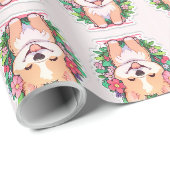 Schattigee kleine puppy hond potlood kunst cadeaupapier (Rol Hoek)