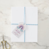 Schattigee kleine regenboog Baby shower dank u Cadeaulabel (Met Touw)