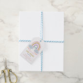 Schattigee kleine regenboog Baby shower dank u ges Cadeaulabel (Met Touw)