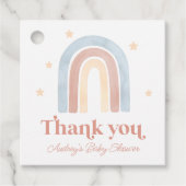 Schattigee kleine regenboog boho Baby shower dank  Bedankjes Labels (Voorkant)