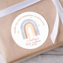 Schattigee kleine regenboog boho Baby shower dank 