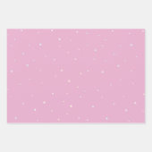 Schattigee kleine regenboog sterren op roze en wit inpakpapier vel (Voorkant 2)