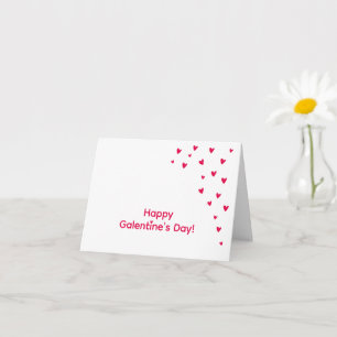 Schattigee kleine rode hartjes - Happy Galentine's Kaart