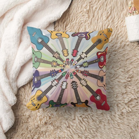 Schattigee kleine ronde cirkel van gitaren kussen (Deken)