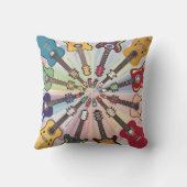 Schattigee kleine ronde cirkel van gitaren kussen (Achterkant)