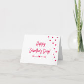 Schattigee kleine roze hartjes - Happy Galentine's Kaart (Voorkant)