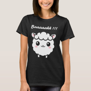 Schattigee kleine schapen citeren eenvoudige diere t-shirt