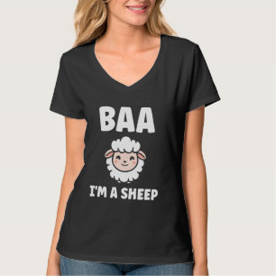 Schattigee kleine schapen citeren eenvoudige diere t-shirt