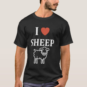 Schattigee kleine schapen citeren eenvoudige diere t-shirt